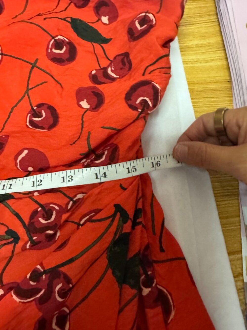 Maeve Red Cherry-Print One-Shoulder Mini Dress - Picture 12 of 14